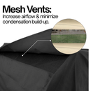 BBQ Outdoor Grill Cover 75"L x 26"D x 48"H Black Vinyl