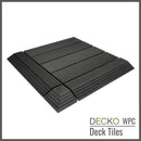 Deck Tile Corner Ramp Edge - for Premium WPC Interlocking Tiles | DECKO (3.1" x 3.1" x 0.8") - (One Piece)