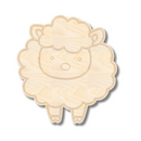 Unfinished Wood Etched Farm Sheep Shape | Paint By Line Crafts | up to 30" DIY
