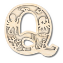 Unfinished Wood Layered Themed Letters | Ocean | A-Z | 2 Piece | up to 24"