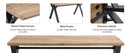 63'x35.4' Wood-Textured MDF Dining Table with Black A-Frame Legs.Density Board Sticker,Iron Pipe Spraying,Suitable for various occasions such as living rooms, kitchens, terraces, etc.