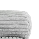 Latina Indoor Foldable Bean Bag Lounge Chair, Light Gray, Faux-Fur, 37x35x27.5 inches