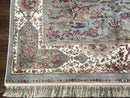 Turkish Silk Rug 5x7, Hunting Design, Animal Pictorials, Bamboo Silk