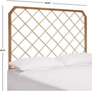 Queen Antique Gold Stitch Headboard for Stylish Bedrooms