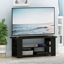 Jaya Espresso TV Stand For 50 Inch Screens Open Shelves