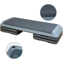 Adjustable Aerobic Stepper Workout Step with 4 Risers Fitness & Exercise Platform Trainer