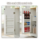 53 inch Large Kitchen Island with Trash Can Storage Cabinet, Islands Table with Drawer  and Adjustable Shelves, Breakfast Bar Cabinet for 13 Gallon Garbage Bin, White & Oak