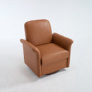 Swivel Accent Chair Modern Barrel Armchair with Wood Base for Bedroom Reading Waiting Living Room