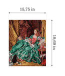 Madame de Pompadour 1807M Needlepoint canvas for halfstitch without yarn