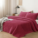 Kasentex Lightweight Plush Velvet Quilt Set Queen/King - Soft All Season Bedspread Coverlet
