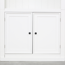 Retro Style 3-Piece Bookcase Display Cabinet with Adjustable LED Lighting, Tempered Glass Shelves, White