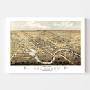 Vintage Map of Columbus, Wisconsin 1868