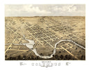 Vintage Map of Columbus, Wisconsin 1868