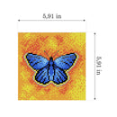 Gobelin canvas for halfstitch without yarn Peacock Butterfly