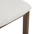 Mid-Century Modern 7-Piece Dining Set with Upholstered Armless Dining Chairs and Natural Wood Table