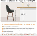 Counter Height Bar Stools Set Of Four 26 Inch Gray