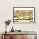 Vintage Map of Portage, Wisconsin 1868