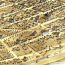 Vintage Map of Portage, Wisconsin 1868