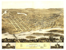 Vintage Map of Portage, Wisconsin 1868