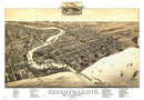 Vintage Map of Sheboygan, Wisconsin 1885