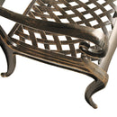 Ornate Traditional Outdoor Cast Aluminum Rose Patio Dining Chair