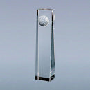 Optic Crystal Golf Ball Obelisk, 6.75"