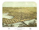 Vintage Map of Hastings, Minnesota 1867