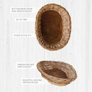 Hand-Woven Rattan & Mango Wood Live Edge Bowl, Set of 2
