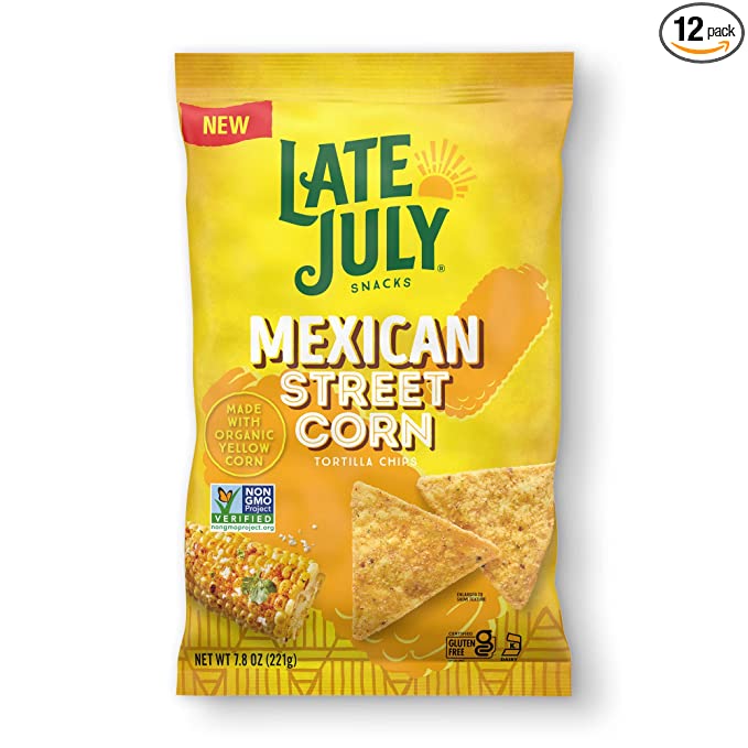 Late July Snacks Mexican Corn Tortilla Chips (12 Pack x 7.8 Oz Bags)