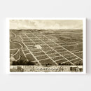Vintage Map of Owatonna, Minnesota 1870