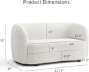 Nimiane Boucle 3 Piece Sofa Set Off White Modern Collection