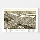 Vintage Map of Red Wing, Minnesota 1880