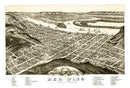 Vintage Map of Red Wing, Minnesota 1880