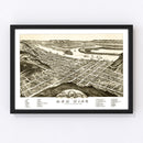 Vintage Map of Red Wing, Minnesota 1880