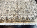 Pak Persian Rug 6x9, Vintage Handmade Wool Carpet, Floral, Beige