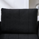 Upholstered Convertible Sleeper Sofa with 5-Position Backrest, Side Pockets, Storage, Black Chenille, 31.5'