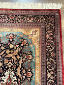 Magnificent Persian Qum Silk Rug 3x5, Exceptionally Fine 780 KPSI, Signed, Rare