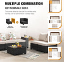 All-Weather Wicker Outdoor Sectional Sofa Set with Cushions