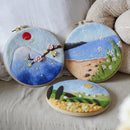 Needle Felting Kit - Spring Meadow Hills. Wizardi DIY Wool Craft Kit F07N8-W349