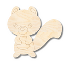 Unfinished Wood Etched Squirrel Shape | Paint By Line Crafts | up to 30" DIY