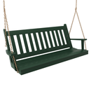 Keystone Amish Co. 6 Foot Franklin Porch Swing, Dark Green