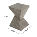 GEOMETRIC MGO SIDE TABLE,LIGHT GRAY COLOR