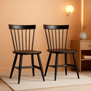 Parker Spindle Windsor Dining Chair Set Of 2 Black 17 Inch