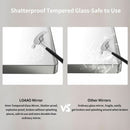 24 By 30 Inch Brushed Nickel Wall Mounted Bathroom Mirror Hangs Horizontally Or Vertically