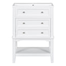 24' Bathroom Vanity With Sink, Bathroom Storage Cabinet with Drawer and Open Shelf, Solid Wood Frame, White (Old Sku:SY999991AAK)