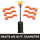 EXCLUSIVE Black Round Patio Propane Heater Bundle with Accessories | High-Quality Heater | Sleek and Stylish Design | Shipping Included