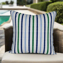 Blue Green Stripe – Luxury Outdoor Pillow by SmithHönig