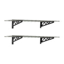 1.5' x 8' Wall Shelf (with Hooks)
