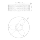 20" Farmhouse DC Motor Flush Mount Reversible Ceiling Fan with LED Lighting and Remote Control