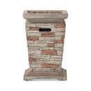 Alora 19-Inch Outdoor 40K BTU Natural Stone Fire Column (SAK36771)